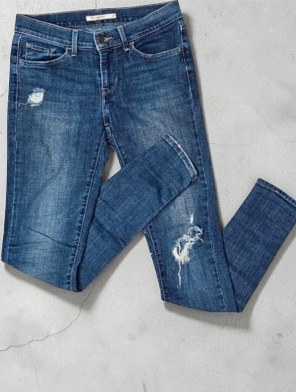 LEVI'S | 710 SUPER SKINNY DISTRESSED JEANS \\ SIZE 27\28 WAIST WOMENS